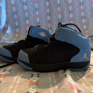 Air Jordan Kids Black and Blue Sneakers